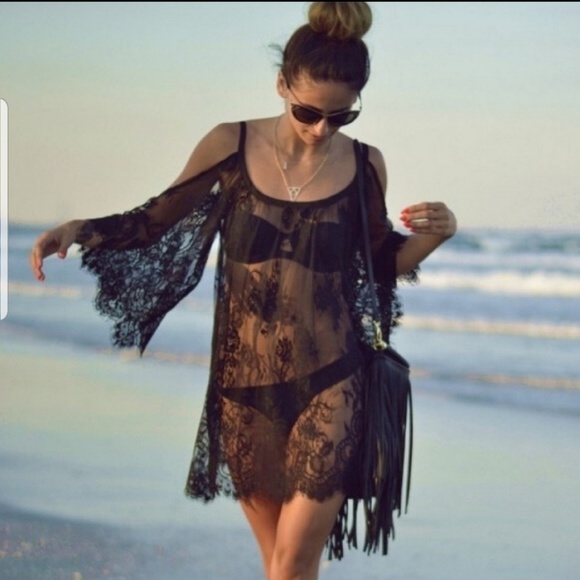 SOLD OUT!!! Perfect Lace Cover up!💋 - Picture 3 of 6